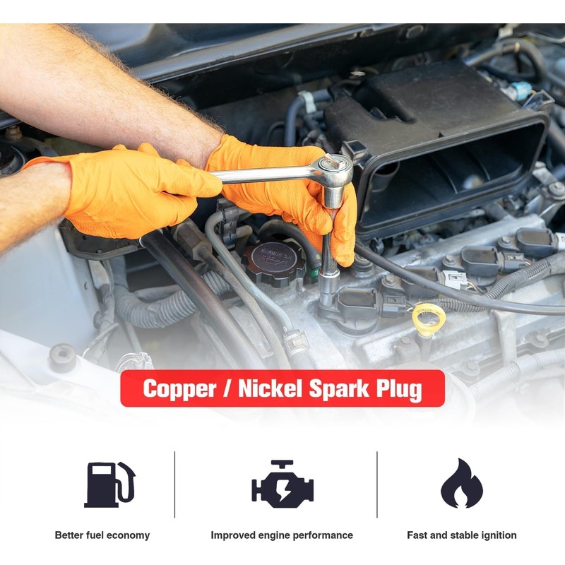TORCH Spark Plug F7RTC Repalce for 5534/BPR7ES V-line-19, 7992/WR5DC 4038/WR5DP,