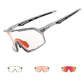 KAPVOE Polarized Sports Sunglasses, Ultra Lightweight TR90 Frame, Cuts Over 99% of UV400 UV Rays, Shockproof, Anti-Fog Lenses, For Men, Women, Biking, Climbing, Trekking