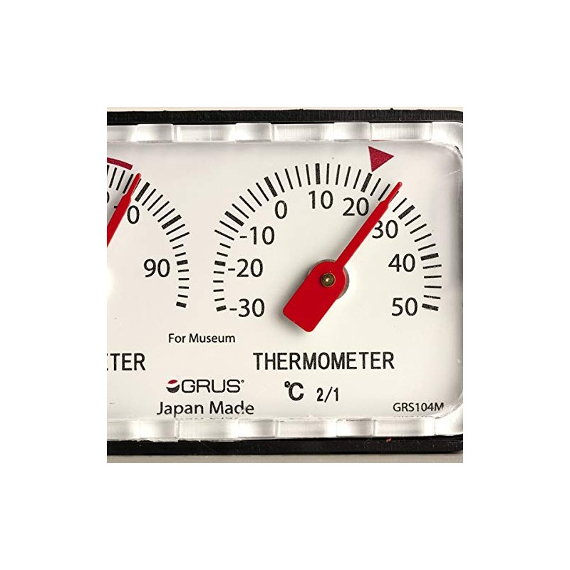 GRUS GRS104M Precision Temperature and Hygrometer for Tabletop Museums Made