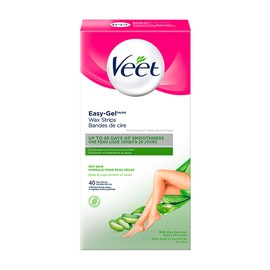 VEET® Professional™ Wax Strips, For Legs & Body, Dry Skin, With Aloe Vera, 40 ct