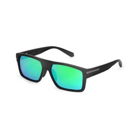 LVIOE Men's Polarised Sunglasses with Rectangular Frame Bicycle Sunglasses UV400 CAT 3 CE, black-green