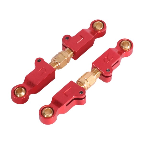 Luwecf 2Pcs 1:14 RC Vehicle Steering Rods Linkages Arm Tie