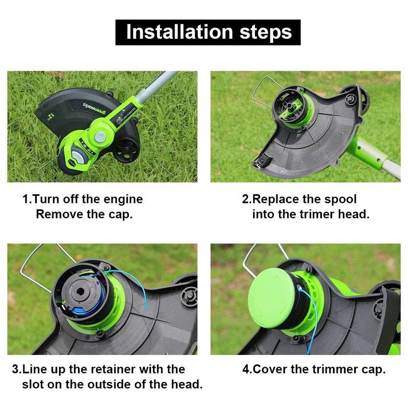 THTEN 29252 29092 Weed Eater Spools Replacement for Greenworks 21302