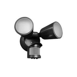 RAB LU160 Luminator Field-Adjustable Motion Sensing Floodlight, 3000K-5000K, Integrated Photocell (Black)