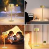 Aipsun Table Lamps Set of 2, Gold Battery Operated Table