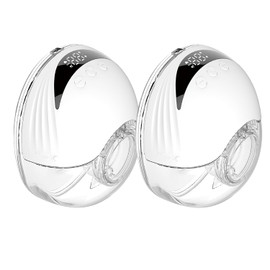 Junyako Wearable Breastfeeding Pump,4 Modes & 12 Levels, Hands Free Breast Pump,Quiet Electric Pump,Memory Function,Double-Sealed Flange Sizes (19/21/24mm) (White 2 Pack)