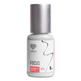 LOVELY Focus Eyelash Glue - Fast Glue, Drying Time: 0.5 Seconds, 8 Weeks Adhesion, Resistant - Eyelash Glue for Eyelash Extension Suitable for Studios and External Use - 6 ml Black