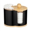 MICHIHOMIE Cotton Bud Holder with Cover, Cotton Pads Holder, Bathroom