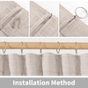 YoungsTex Short Natural Linen Curtains 45 Inch Length 2 Panels