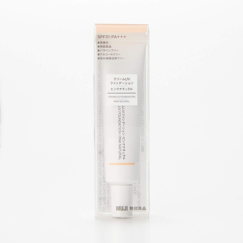 MUJI Cream UV Foundation, Light Skin Tone Than Slightly Pink,
