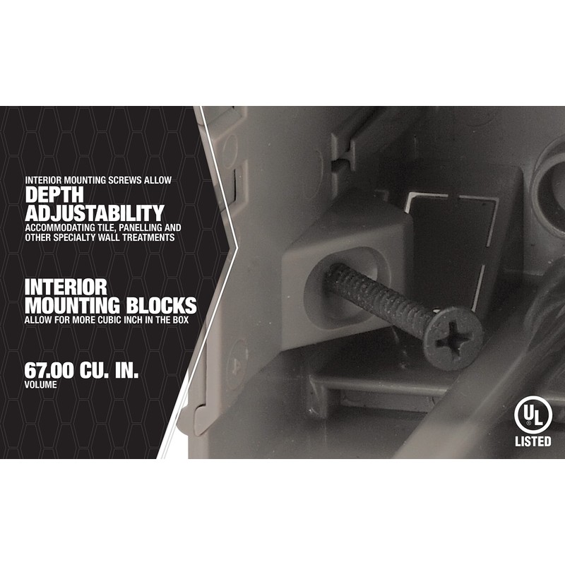 Southwire MSB1G One Gang Device Box with Depth Adjustable, Heavy