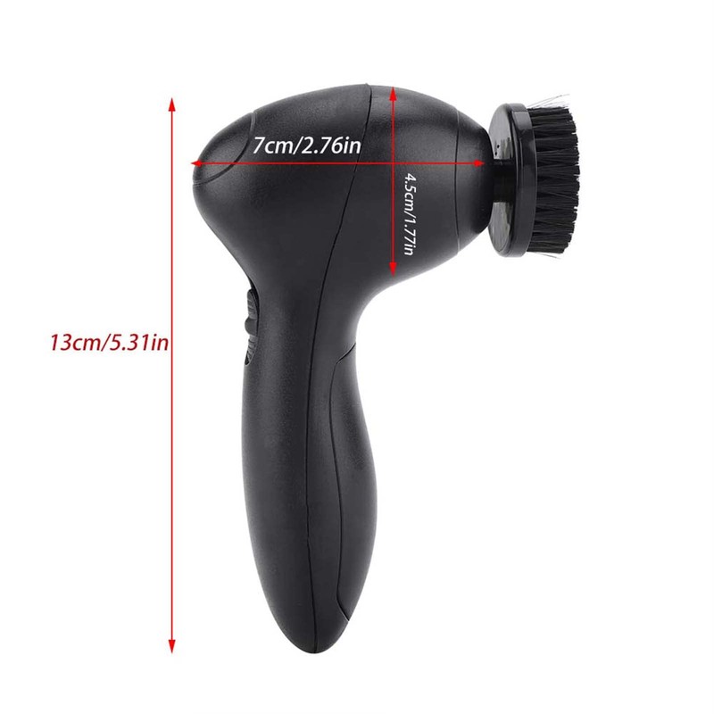 Electric Shoes Polisher, Light Weight Black Plastic Leather Electric Brushes,