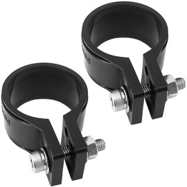 Kouei Kasei KFBS21-1205 Resin Pipe Clamp 0.9 inch (22 mm) Fixing Bracket, PVC Pipe, Hanging, Mounting Stay, Lightweight, DIY, Black, 2 Pieces