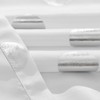 jinchan White and Silver Polka Dot Shower Curtain, Silver Foil