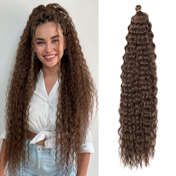 Deep Twist Crochet Hair Water Wave Twist Hair Bundles Synthetic