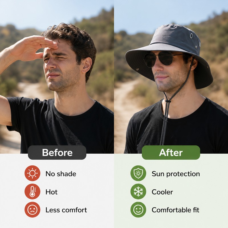 Waterproof Sun Hat for Outdoor Adventures – Wide Brim Breathable