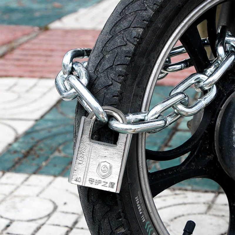 80cm Bicycle Chain Lock, Durable Padlock and Chain, Security Chain