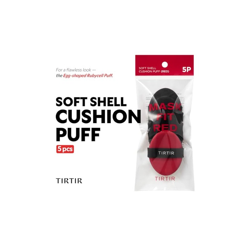 TIRTIR Soft-shell Cushion Puff 5ea