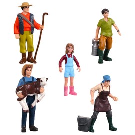 Toyvian Farmer Model Farm Mini People Figures Farm Farm Figure Model Set
