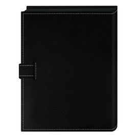 Pioneer Photo Albums 24 Pocket Sewn Leatherette Frame Cover Album with Strap Closure for 4 by 6-Inch Prints, Black