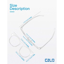 CNLO Blue Light Filter Glasses Computer Glasses Reduce Eye Strain Lightweight Frame Men Women