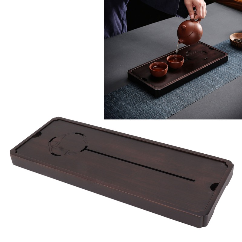 Chinese Water Storage Drainage Tea Tray Bamboo Simple Decorative Robust