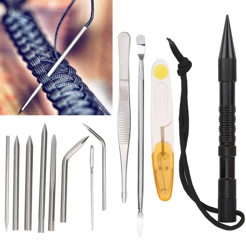 Accesorios de paracord, agujas de cable de paracaídas de aluminio,