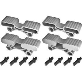 cyclingcolors 4 x Slatted Holders 38 mm x 12 mm + 8 x Bolt Retaining Pins 11 mm Slatted Frame Caps Holder End Cap Holder Bed Flexible Rubber Grey Duo