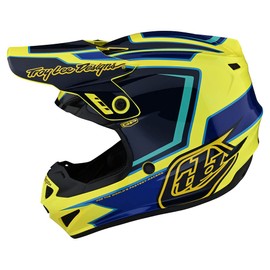 Troy Lee Designs GP Helmet for Motocross MX, Light Weight 16 Vents, RITN Yellow, MD, SKU 103536023