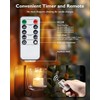 Homemory Homemory 12 Stck Fernbedienung Teelichter mit Timer, flammenlose Kerzen