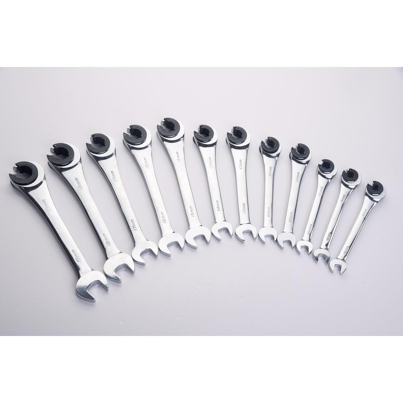 FLZOSPER 18mm Metric Fix Tubing Wrench，Fixed Head Tubing Ratchet Open