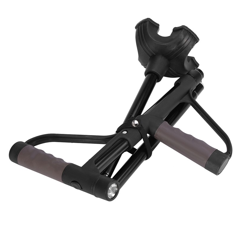 Retractable Collapsible Anti slip Double T handle Walking Stick with