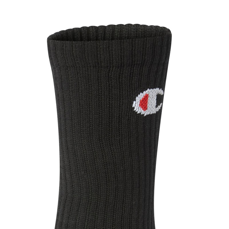 Champion Core 6PP Crew Calzini Sportivi, Unisex - Adulto, Nero,