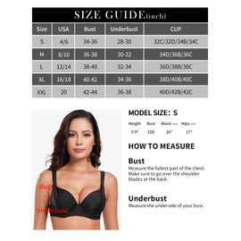 Ocean Blues Women's Black Underwire Bikini Tops Retro Push Up Bathing Suit Top Size X-Large