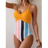 B2prity Women's One Piece Swimsuits Tummy Control Front Cross Bathing