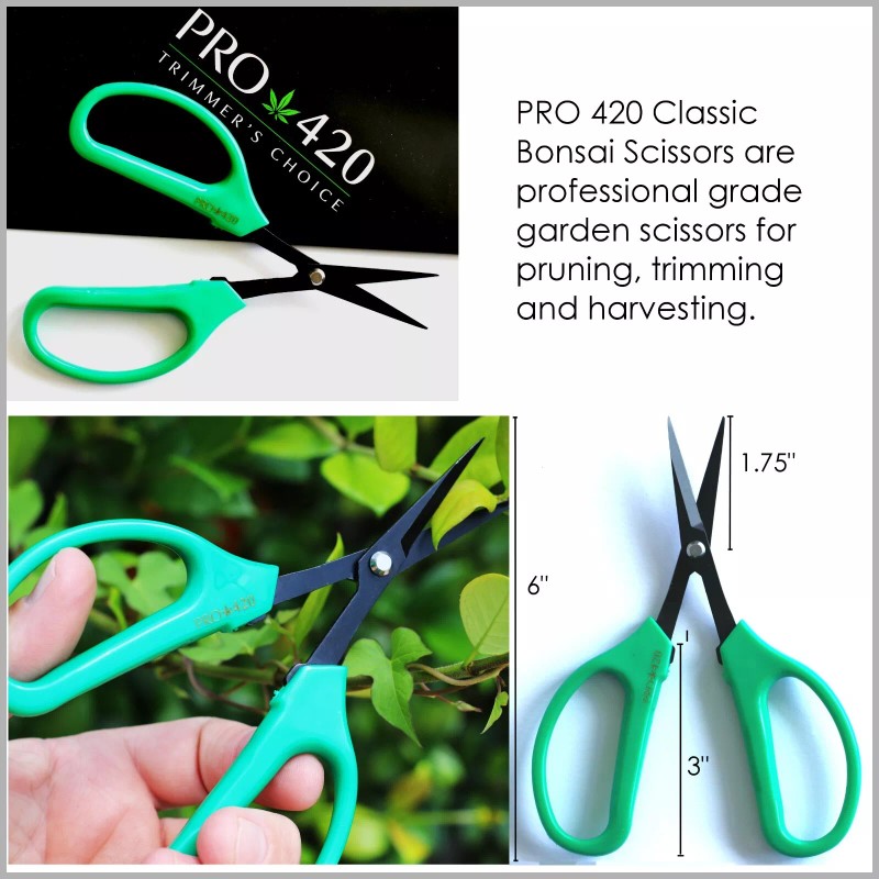 PRO 420 Bud Trimming Scissors-2 PACK-Spring Loaded & Bonsai Scissors