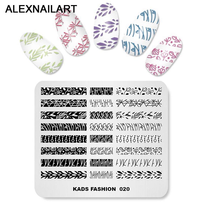 4 Pieces Nail Stamping Plate Imperial Crown Chinese Mahjong Plant