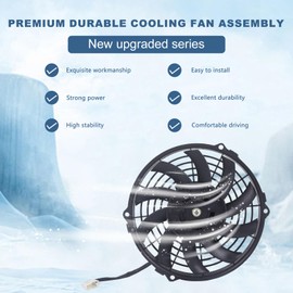 TOPAZ 9 INCH Electric Transmission Cooling Fan 180'F FIN Probe Thermostat Switch KIT