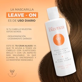 Mascarilla para el Cabello con Queratina - para Pelo Dañado o Deshidratado - con Karité - No Necesita Aclarado - con Protección Térmica - 240 g