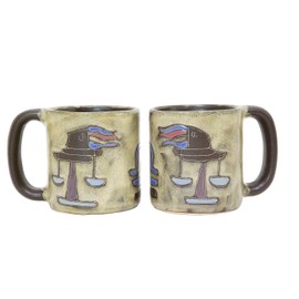 Mara Stoneware Zodiac Mug 16 oz - Libra the Balance Scales