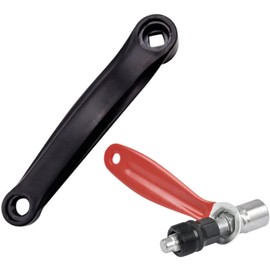 CHENKEE Bike Crank Arm 170mm, Bike Crank Arm Set Left Single Speed Crankset Square Hole Bicycle Crankset Replacement Parts Accessory with Bottom Bracket Puller for Bicycle Mountain Road Bike