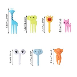 YUUSIKCO Pack of 60 Skewers Finger Food Children Fruit Forks Fruit Skewers Kids Lunch Boxes Bento Accessories Food Picks Fruit Forks Food Picker Eye Piekers Mini Forks for Children Toothpicks