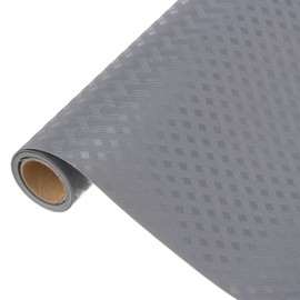 HARFINGTON Shelf Liner, Non-Slip Drawer Liner 19-11"/16 x 39-3/8" EVA Material Liner with Braid Pattern for Kitchen Cabinets Cupboard Refrigerator, Gray