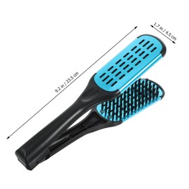 Outanaya Double-sided Hair Straightening Brush V-shaped Boar Bristle Comb for Smoothing All Hair Types Professional Detangling Tool for Salon and Home Use