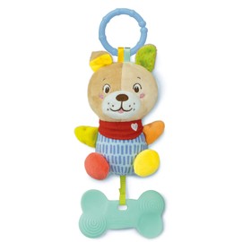 Clementoni 17443 Lovely Dog Rattle Toddler Plush Spring Infant Newborn Stuffed Toys Gift 3 Months 100% Washable Multicoloured Medio