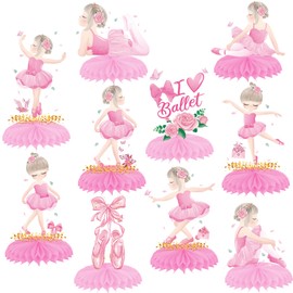 Ballerina Honeycomb Centerpieces Ballet Dancer Table Centerpieces Ballerina Birthday Party Decorations for Girls Ballerina Theme Party Baby Shower Supplies