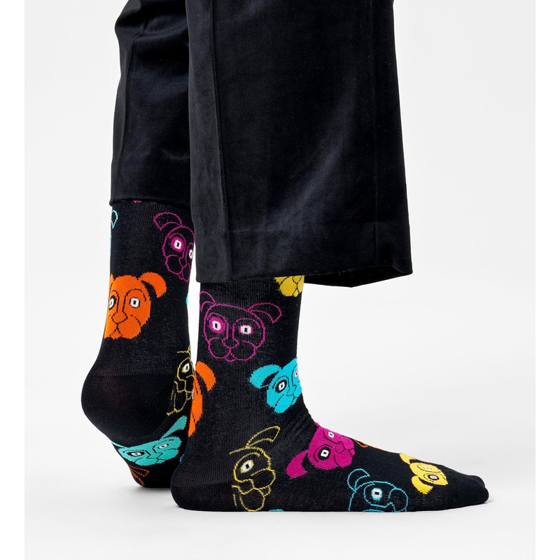 Happy Socks Unisex Classic Dog Socks, multicoloured