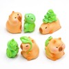 HOMICO Mini Capybara Figurines 7 Pieces Miniature Capybara and Tiny