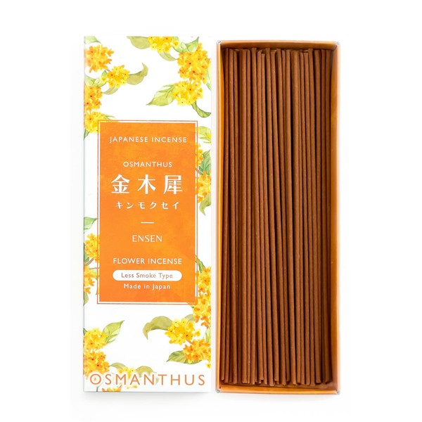 ENSEN Incense, Osmanthus Incense, Smokeless, Sandalwood Aroma, Made in Japan, Approximately 60 Sticks Vanilla Incense Stick, Gift, Purification