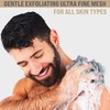 BLKSMITH Dry Massaging Brush and 2 Loofahs for Men -